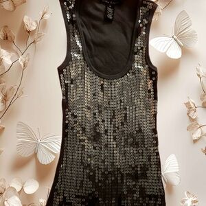 Urban Behavior Grey Sequin Tank Top